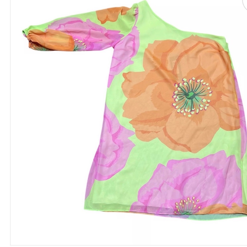 Trina Turk NWT Floral One-Shoulder Dress